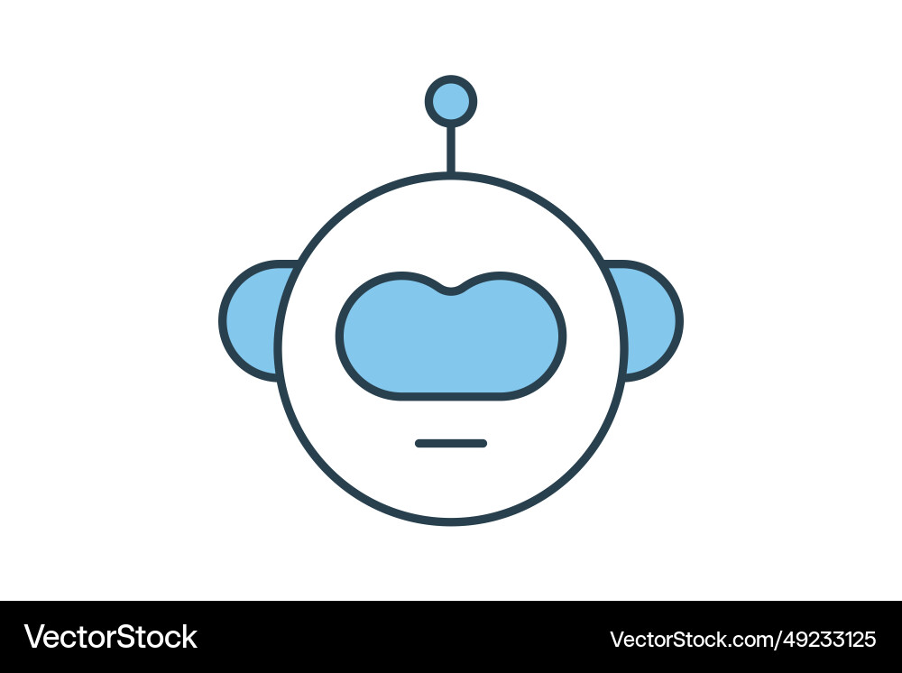 Artificial intelligence icon head and cpu Artificial intelligence icon head and cpu Vector Image