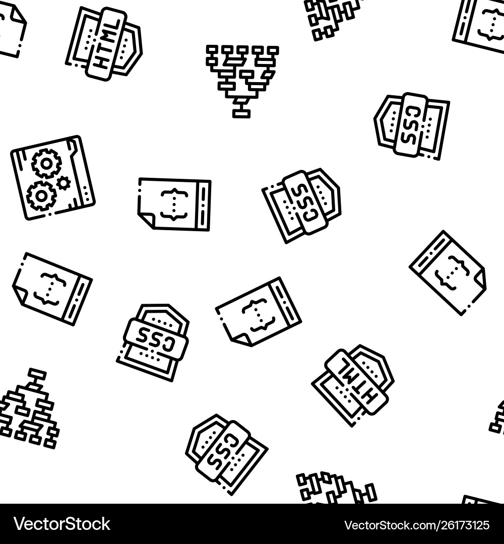 Coding system seamless pattern Coding system seamless pattern vector image