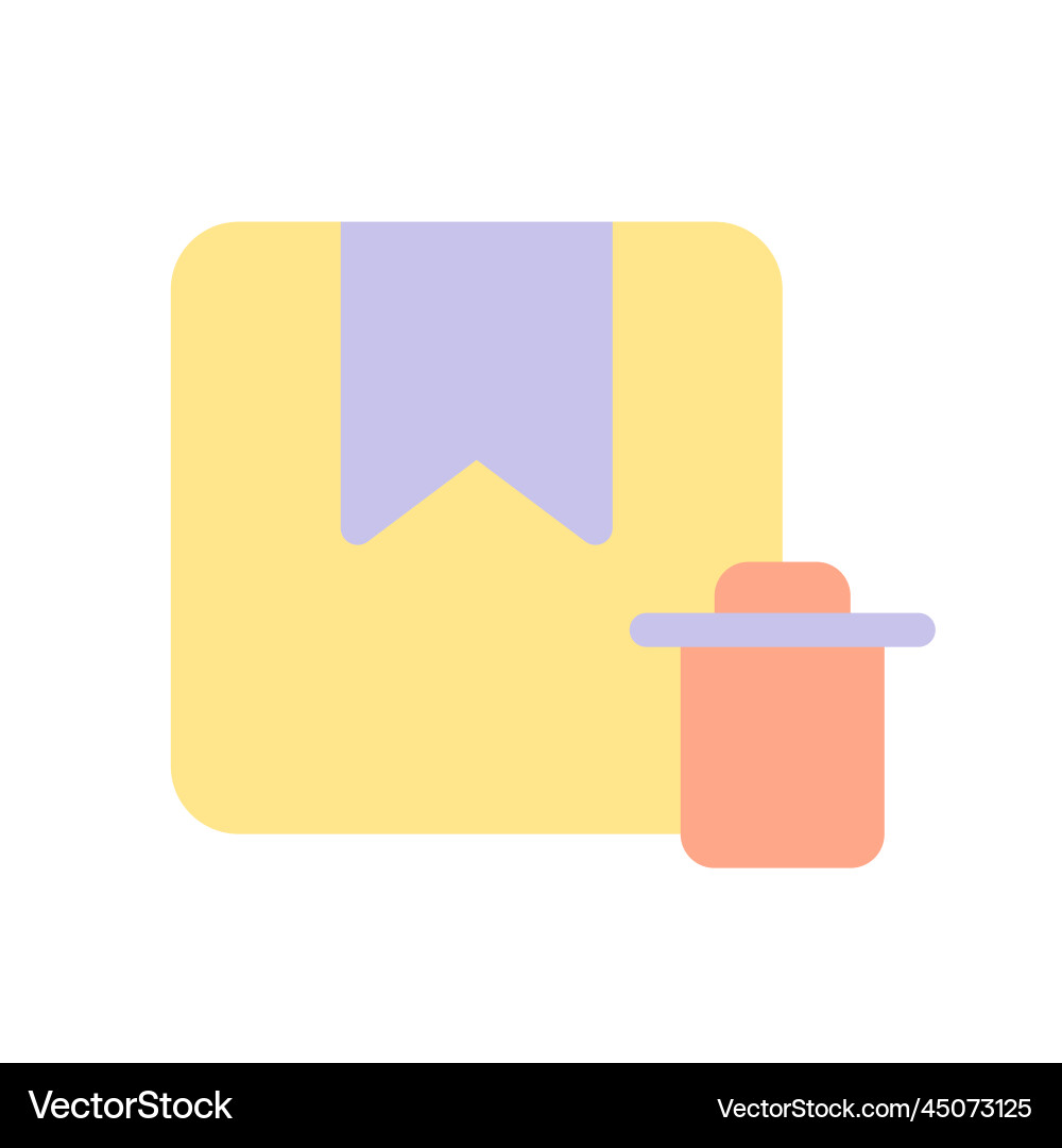 Delete order flat color ui icon Delete order flat color ui icon vector image