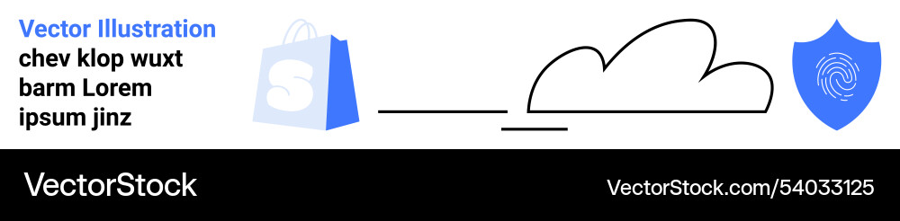 E-commerce security concepts with cloud E-commerce security concepts with cloud vector image