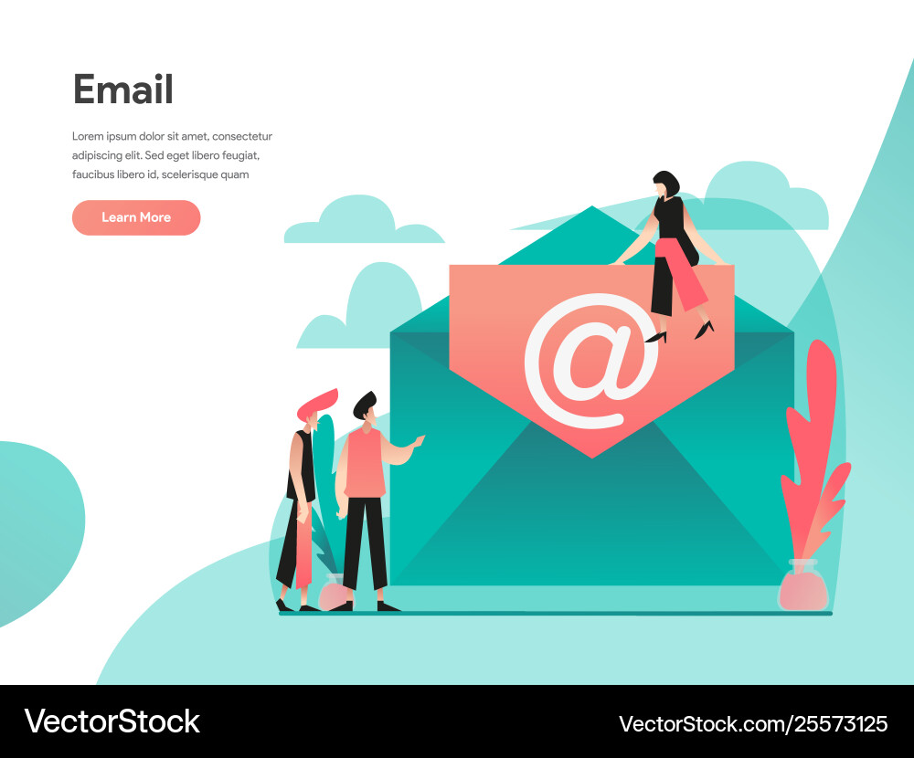 Email concept modern flat design web Email concept modern flat design web vector image