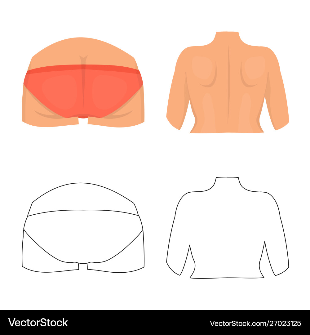 Isolated object body and part icon set Vector Image