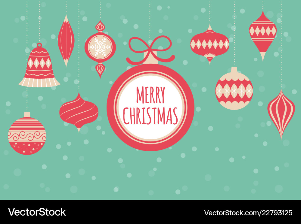 Merry christmas and happy new year greeting card Merry christmas and happy new year greeting card vector image