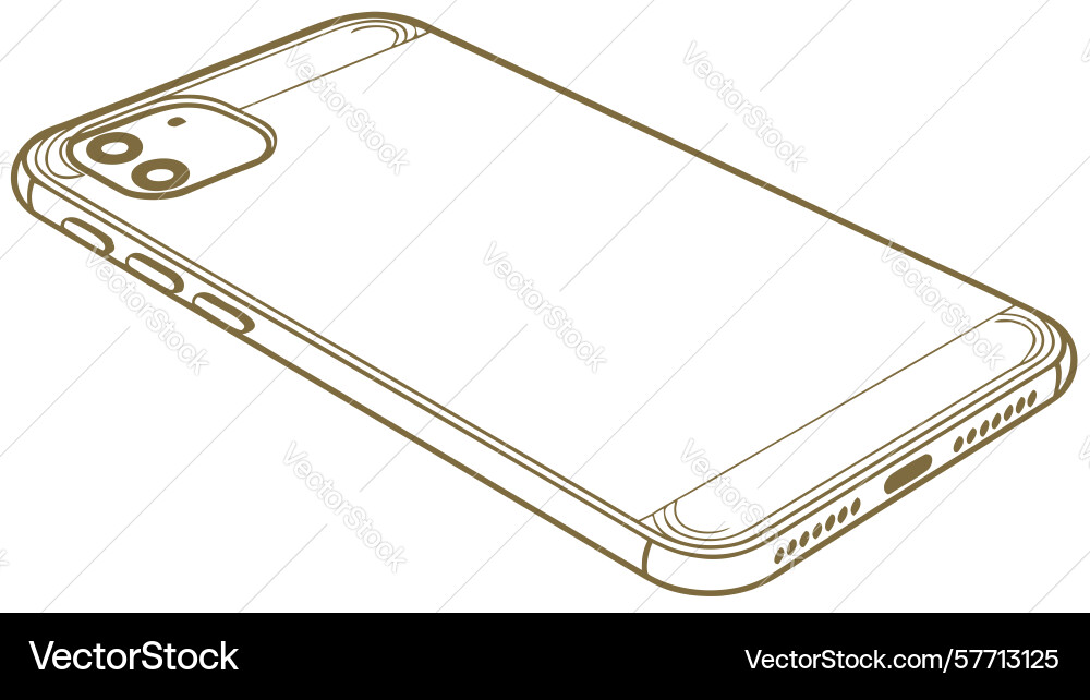 Modern smartphone with dual camera angled view Vector Image
