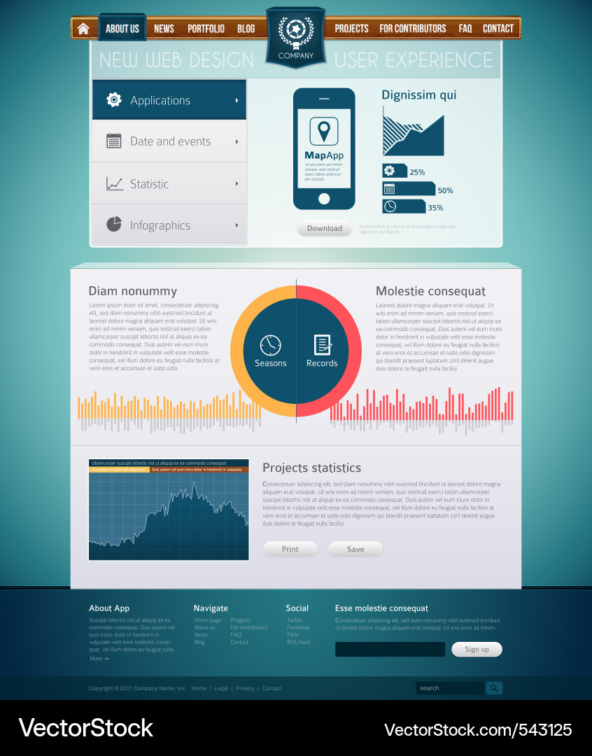 Modern Web Interface vector image