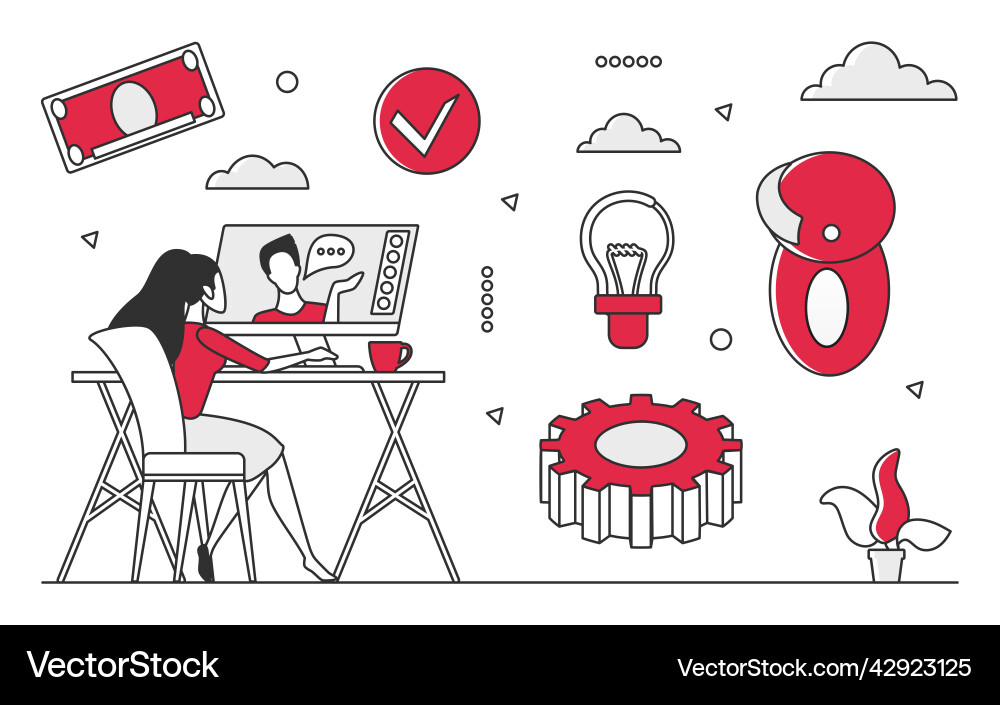 Robot Automation Technology vector image