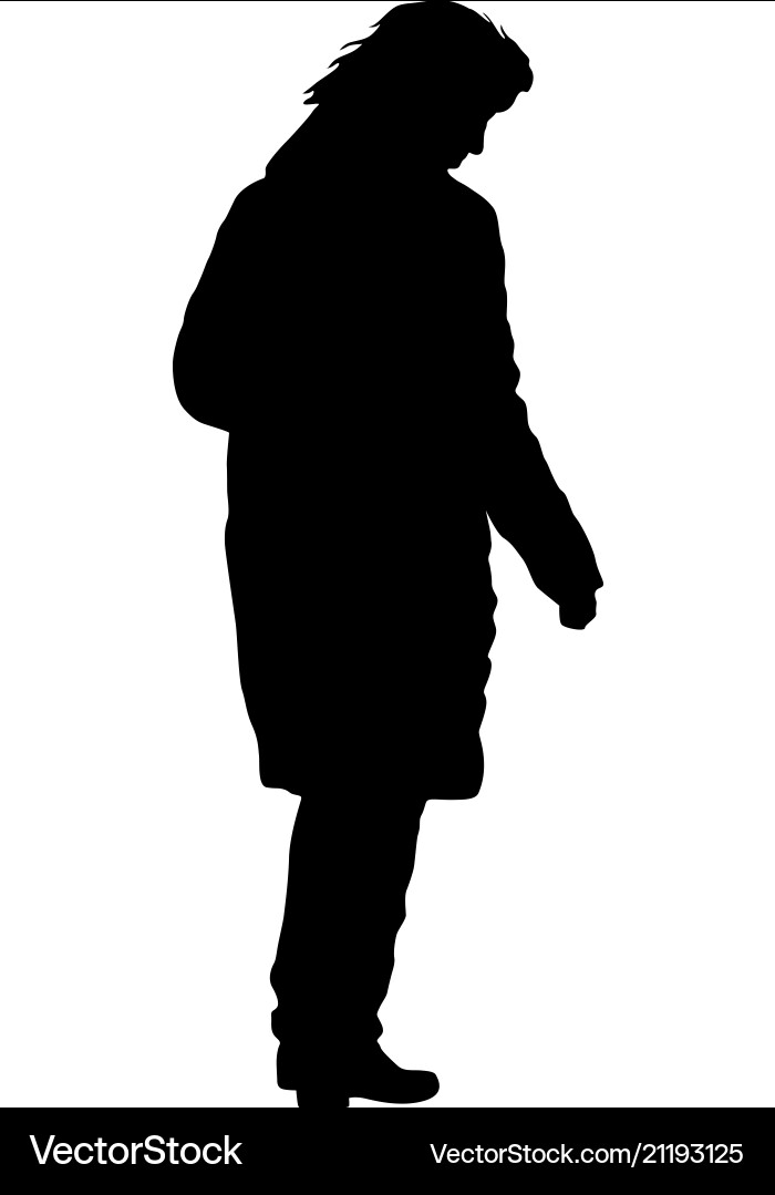 Schwarze Silhouette Frau stehen Menschen auf weiß Schwarze Silhouette Frau stehen Menschen auf weiß vektorbild