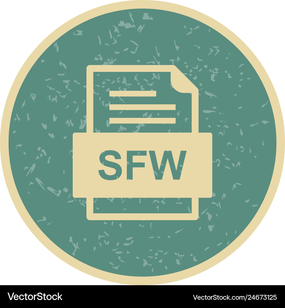 Sfw file document icon Vector Image