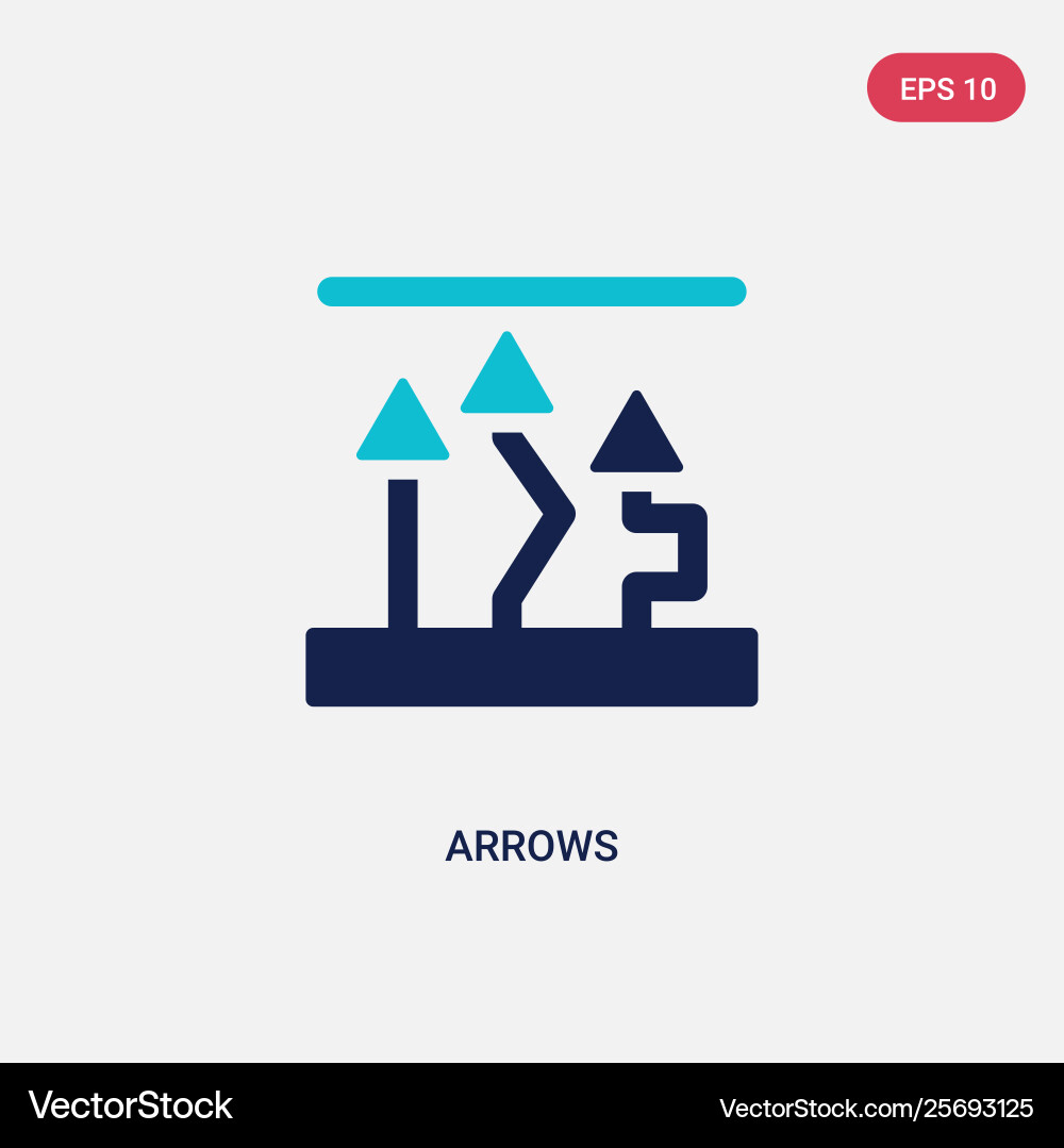 Two color arrows icon from analytics concept vector image