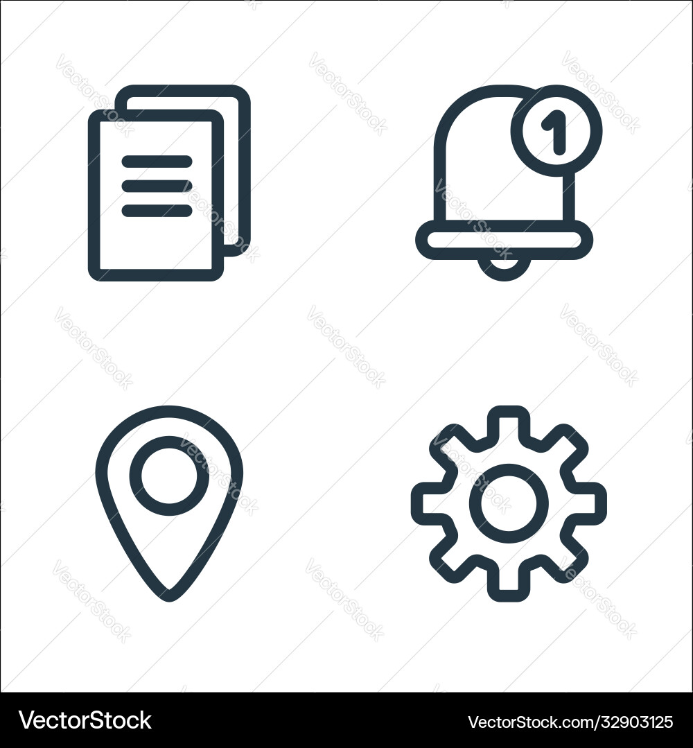 Ui line icons linear set quality Ui line icons linear set quality vector image