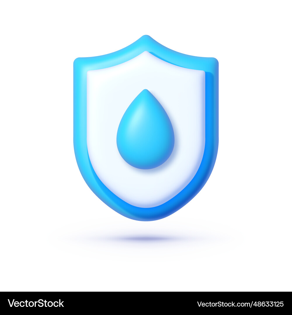 Wasserschild 3d tolles Design für alle Zwecke Wasserschild 3d tolles Design für alle Zwecke vektorbild