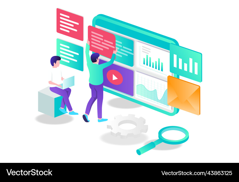 Web and blog developer maintenance Web and blog developer maintenance vector image