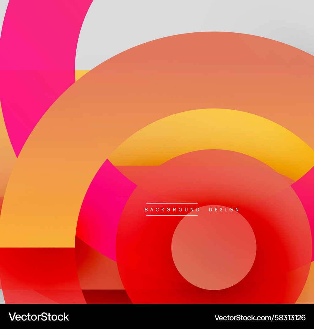 Abstract vibrant circles overlap creating dynamic Abstract vibrant circles overlap creating dynamic Vector Image