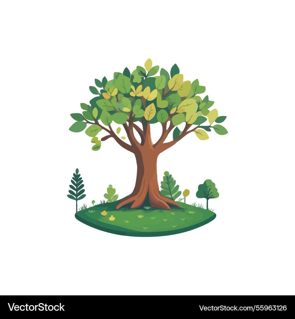 Ai-generated a large tree Ai-generated a large tree Vector Image