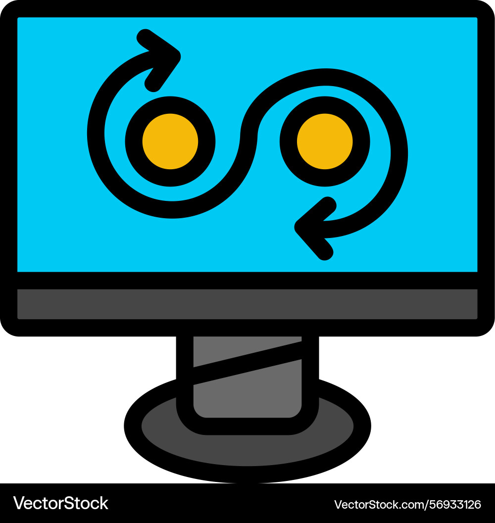 Devops line filled style icon design vector image