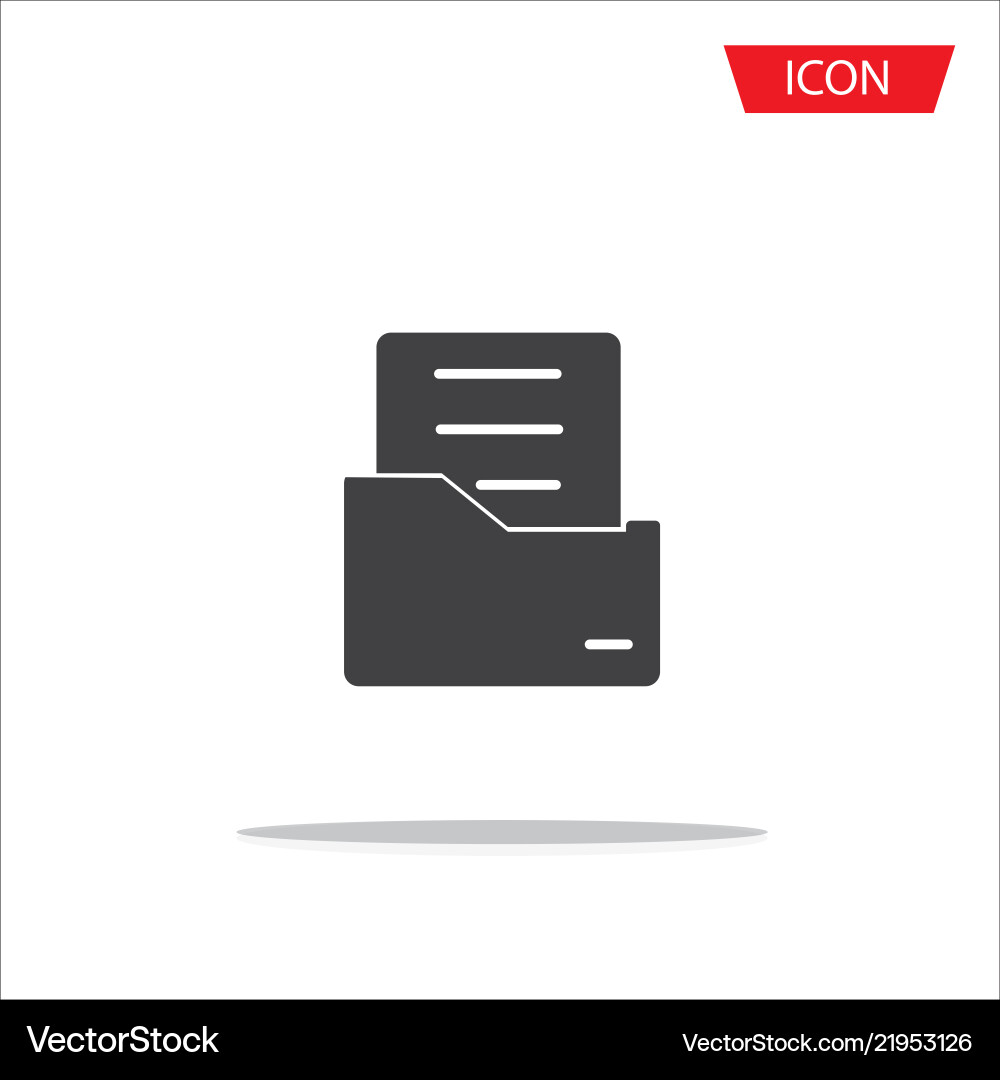 Document flat icon archive data file symbol Document flat icon archive data file symbol vector image