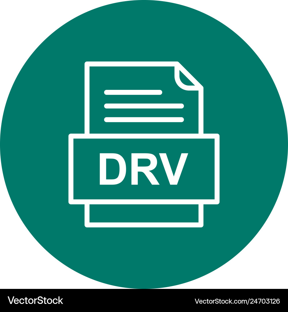 Drv file document icon Vector Image