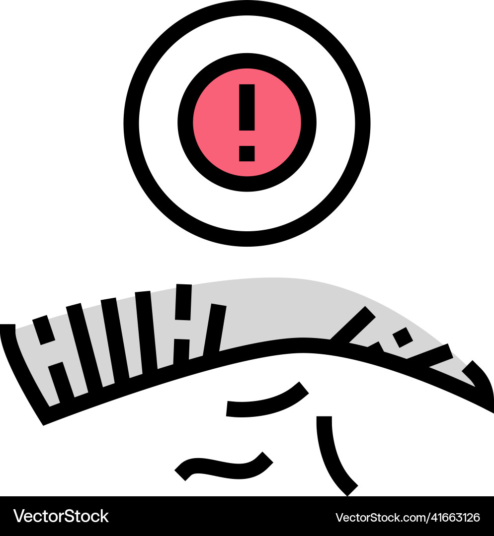 Eyebrow hair loss color icon Eyebrow hair loss color icon vector image