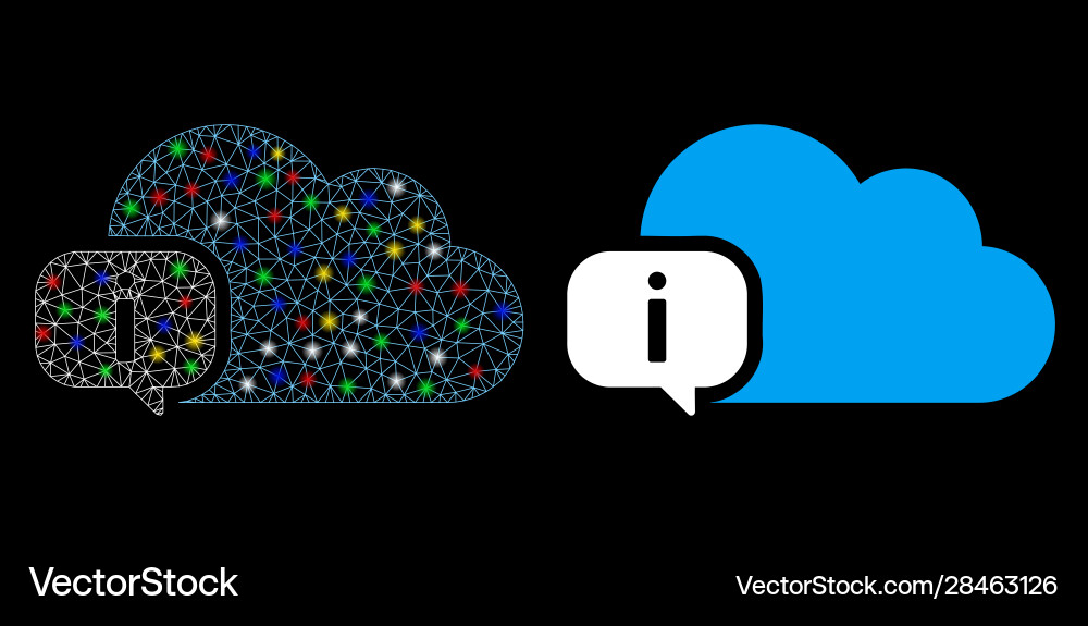 Flare mesh 2d über Cloud-Symbol mit Spots Flare mesh 2d über Cloud-Symbol mit Spots vektorbild