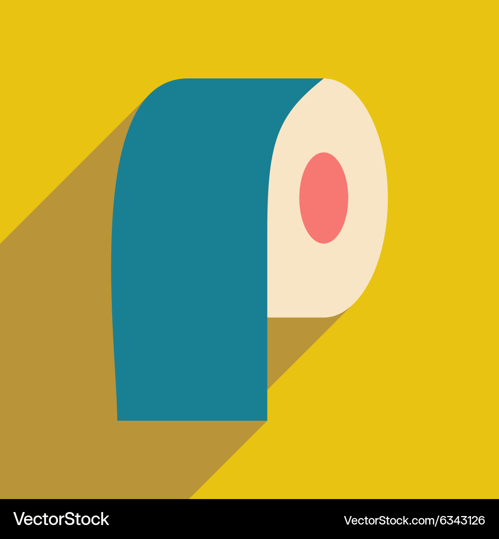 Flat with shadow icon and mobile application paper Vector Image