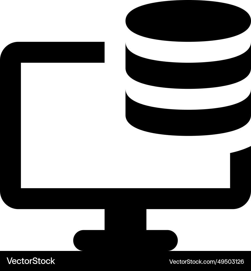 Organized data storage on a desktop computer vector image