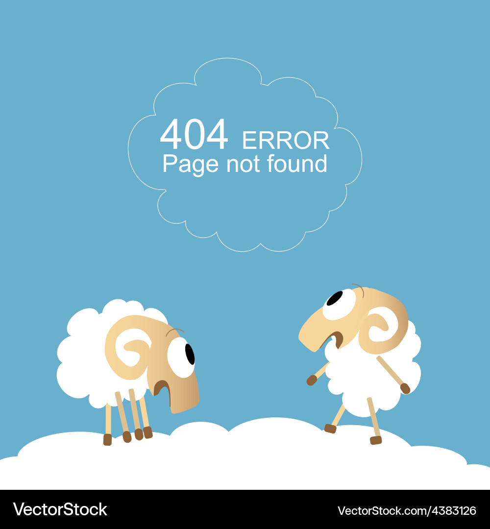 Page not found 404 error vector image