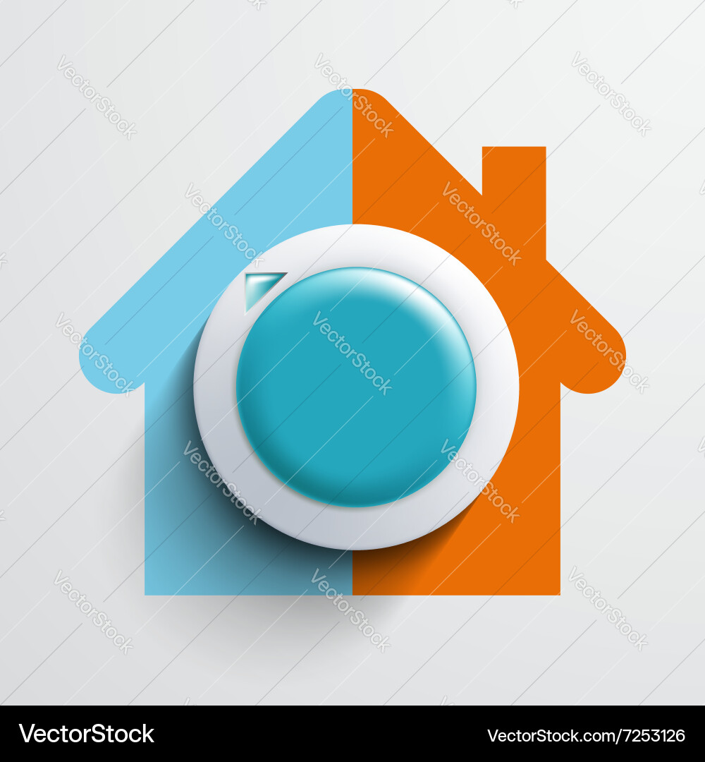 Round thermostat for temperature control Vector Image