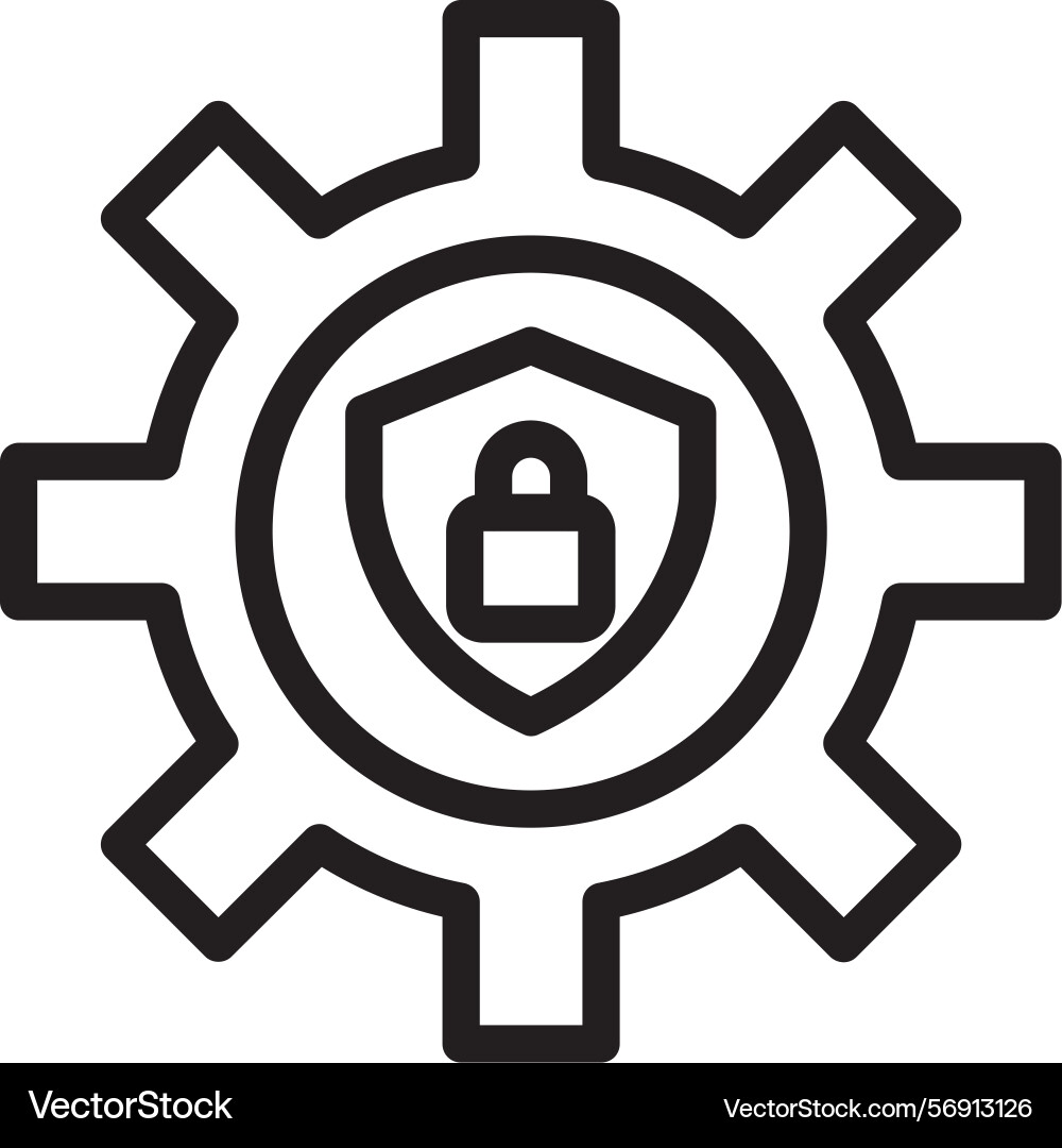 Security linear style icon design Vector Image