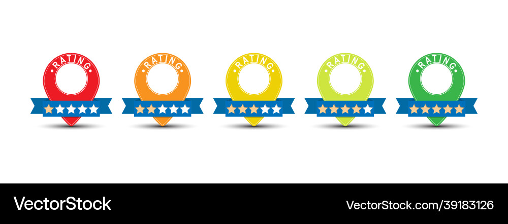 Set of colored dots for a map with rating Vector Image