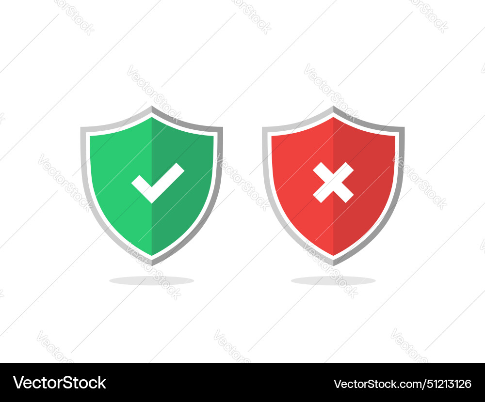 Shield check mark icon set Shield check mark icon set vector image