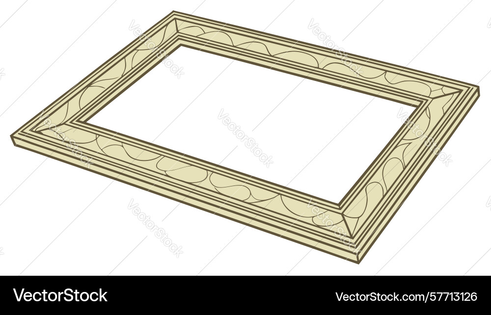 Simple rectangular frame with ornate inner border vector image