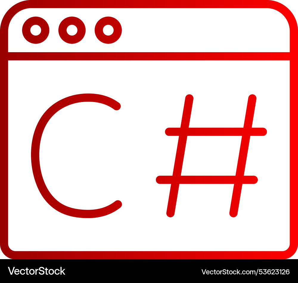 Web browser line gradient icon vector image
