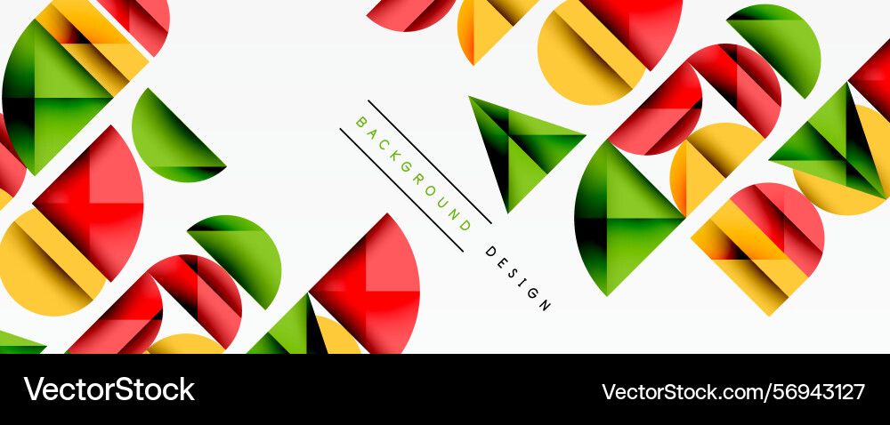 Abstract geometric shapes overlap creating vector image