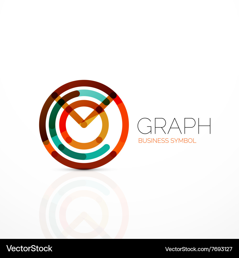 Abstract logo idea linear chart or graph Vector Image
