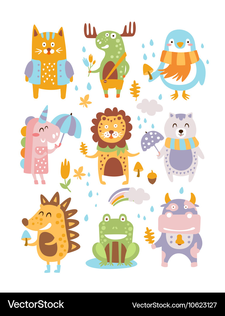 Animal woodland autumn vector image