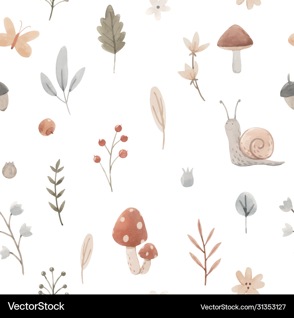 Charming Forest Pattern Vector Image