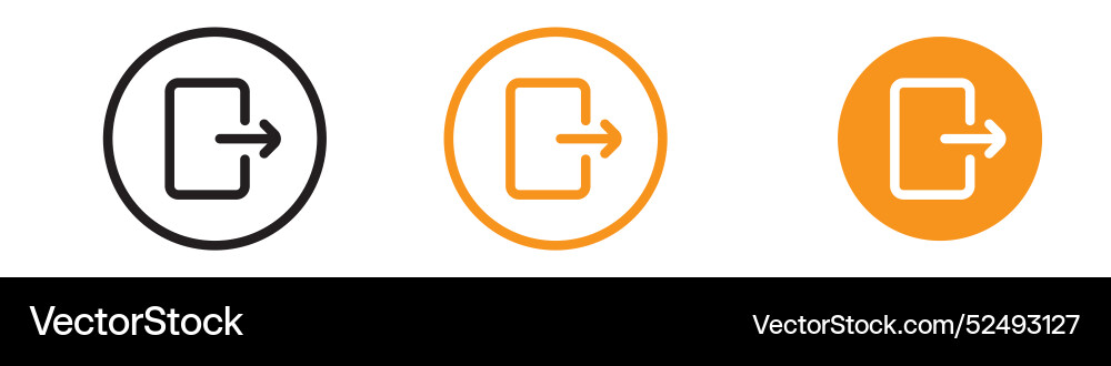 Clear exit icon for navigation and interface Clear exit icon for navigation and interface vector image