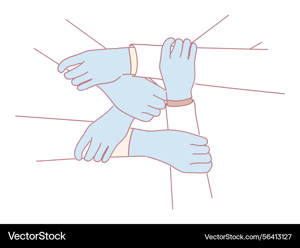 Collaboration and unity in healthcare symbolic Collaboration and unity in healthcare symbolic Vector Image