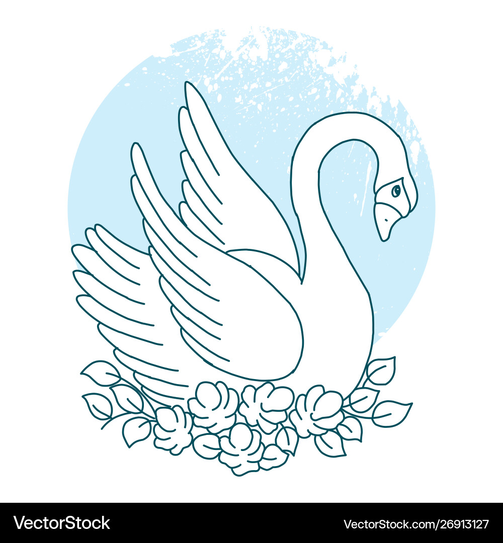 Collection design element with swans Collection design element with swans vector image
