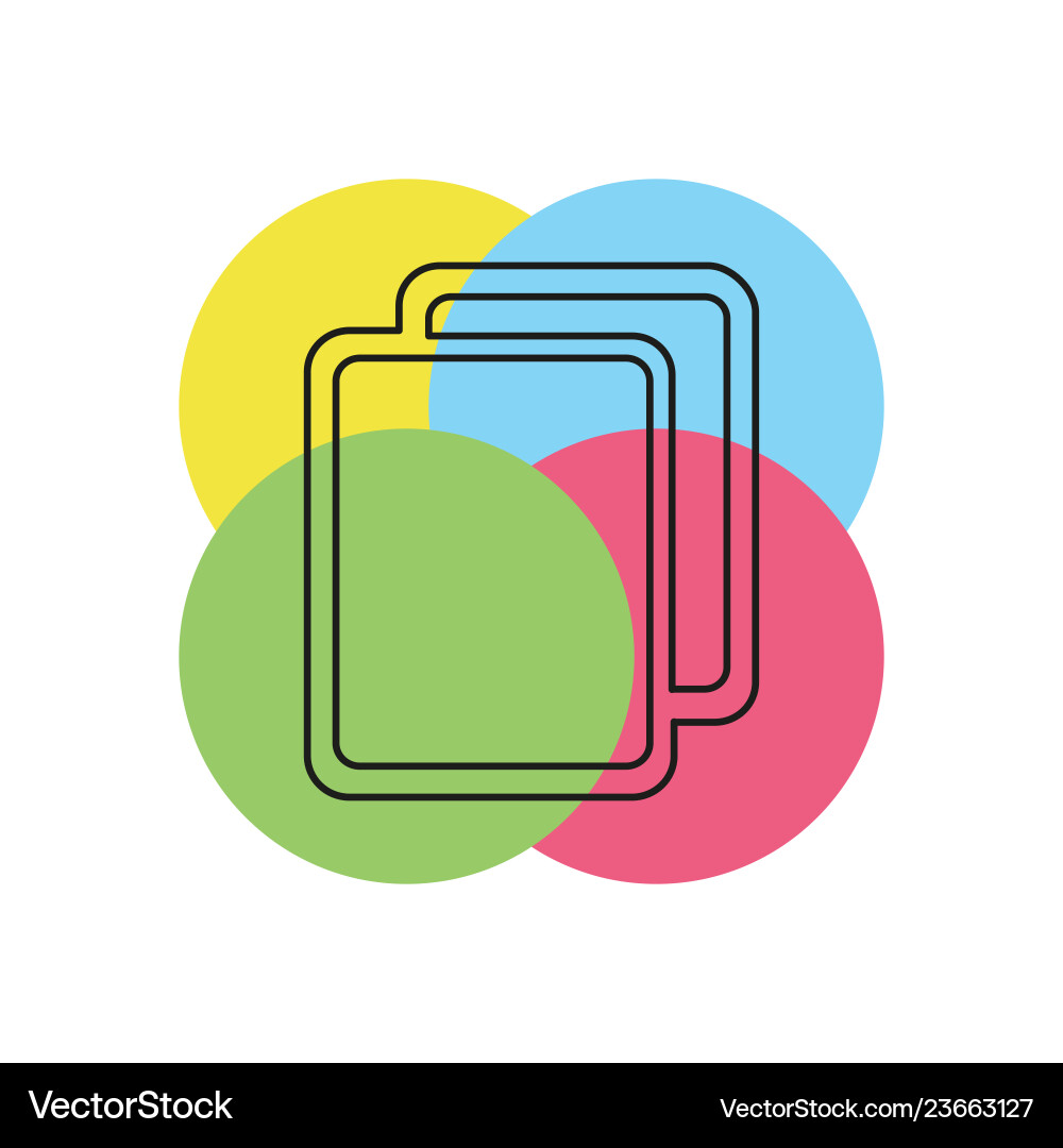 Copy or duplicate document icon vector image
