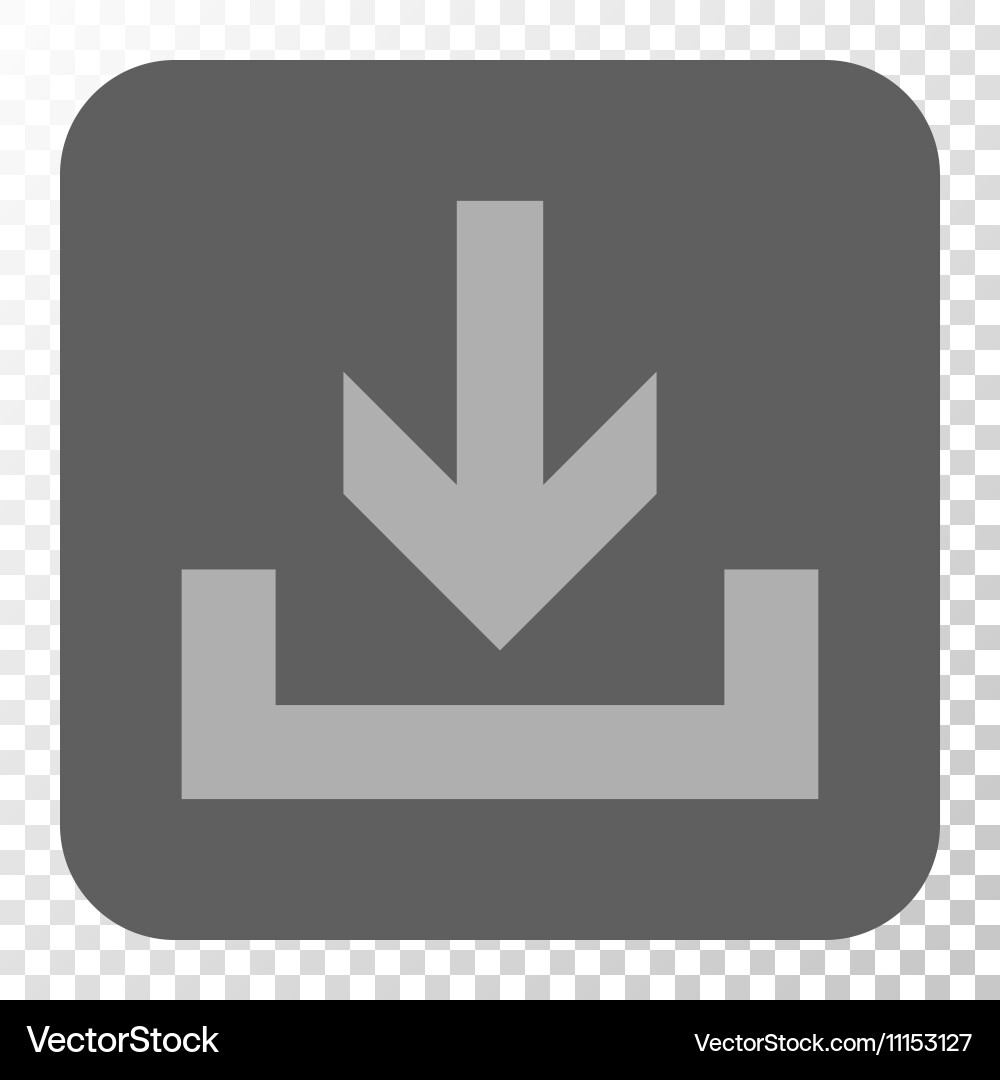 Downloads rounded square button vector image