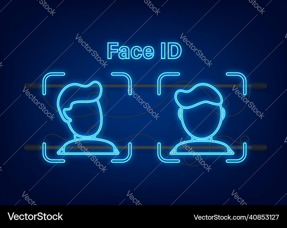 Face recognition concept design can use for web Face recognition concept design can use for web vector image