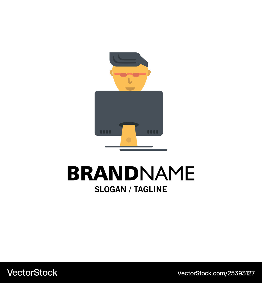 Hacker user gamer programmer business logo Hacker user gamer programmer business logo vector image