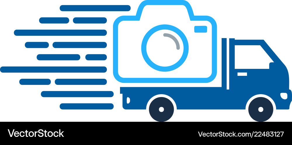Kamera Lieferung Logo Icon Design Kamera Lieferung Logo Icon Design vektorbild