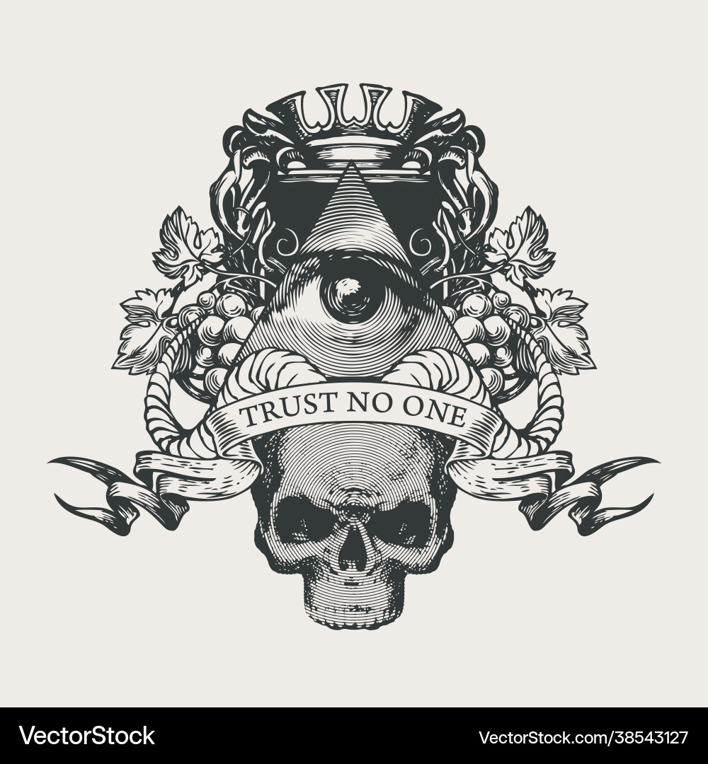 Masonic All-Seeing Eye Emblem Vector Image