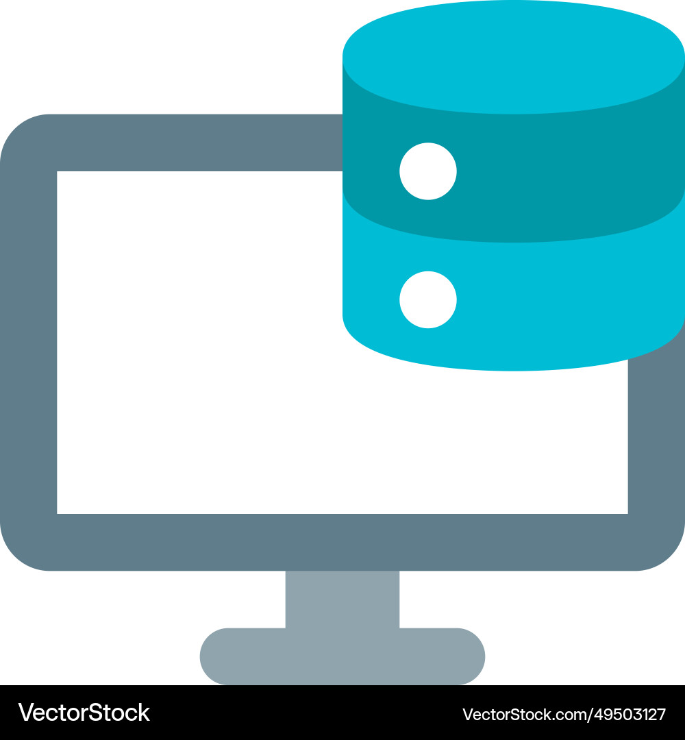 Organized data storage on a desktop computer vector image