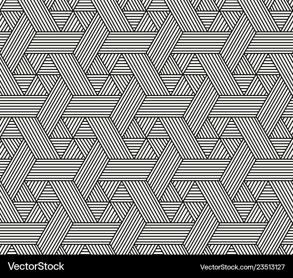 Seamless hexagon pattern in rattan style Seamless hexagon pattern in rattan style vector image