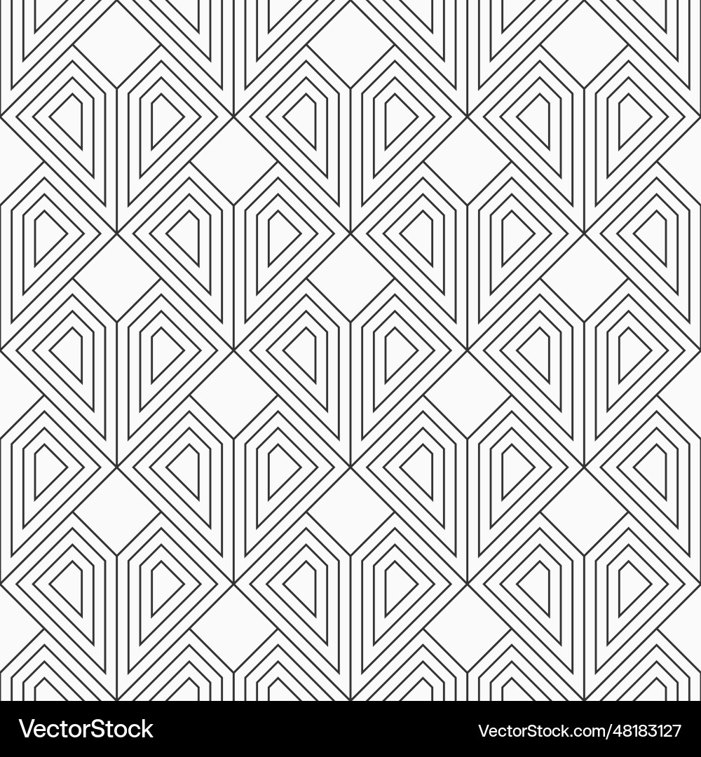 Seamless thin lines rhombuses pattern repeating Vector Image