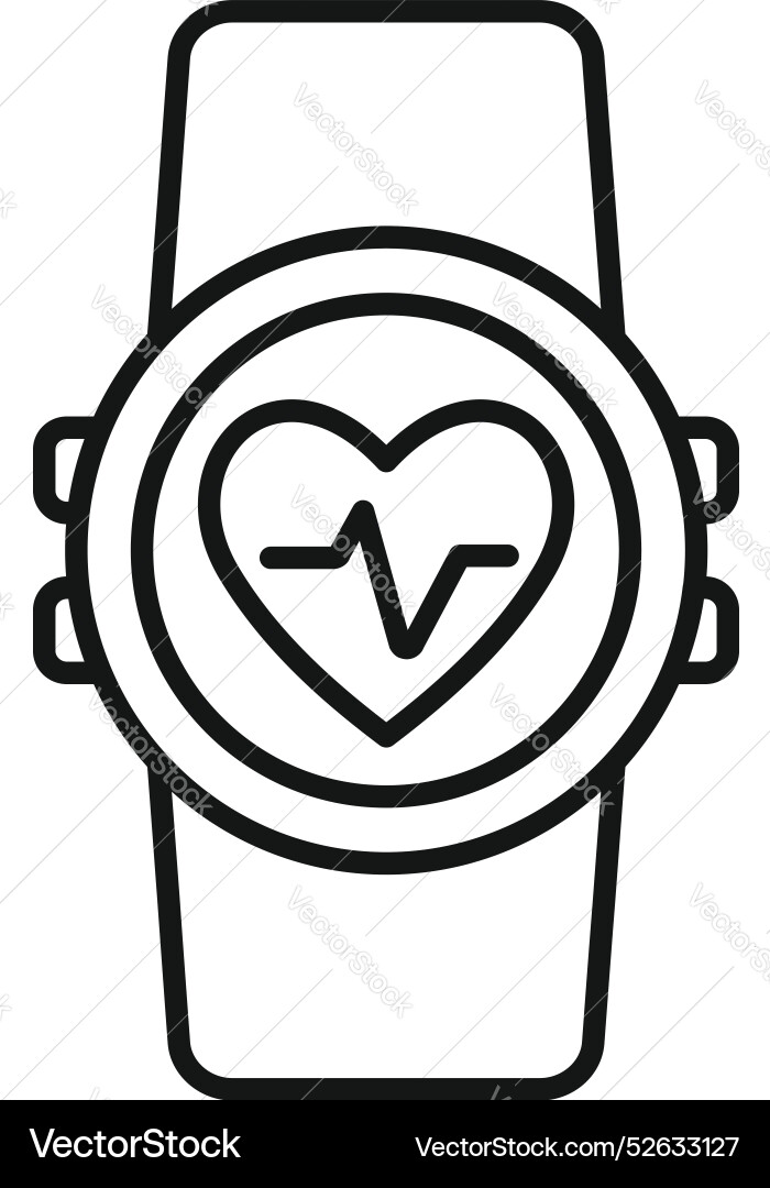 Smarte Uhr mit Herzschlag-Symbol für die Gesundheit Smarte Uhr mit Herzschlag-Symbol für die Gesundheit vektorbild