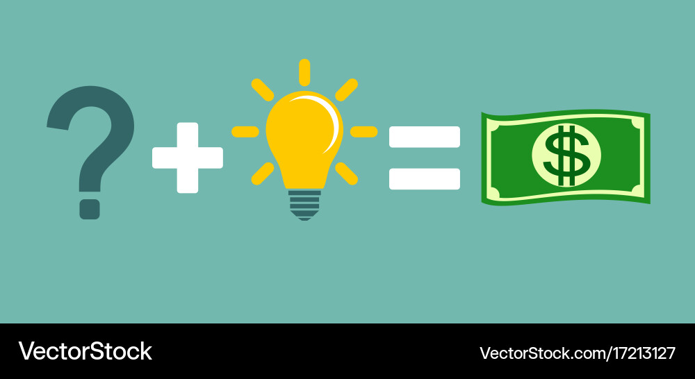 Solving a problem and make money vector image